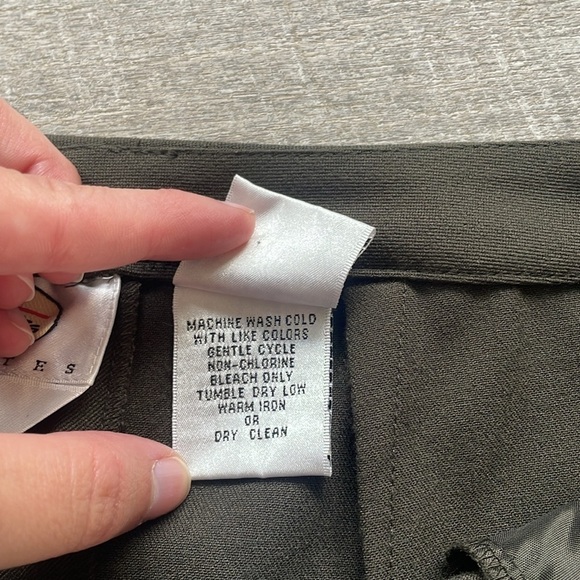 Talbots Size 10 Dark Hunter Green/Grey Casual Office Wear Stretch Pants - Picture 6 of 7